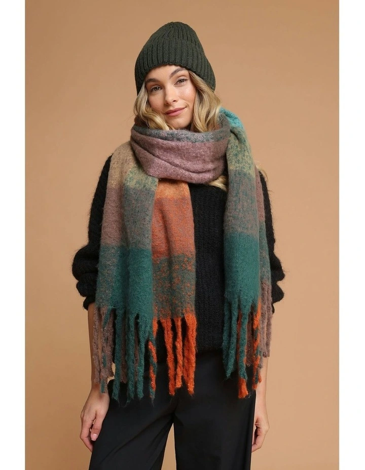 Mia Wool Blend Beanie in Khaki image 6