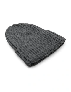 Mia Wool Blend Beanie in Grey