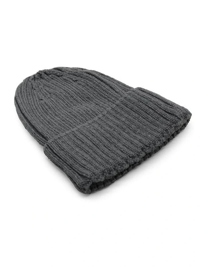 Mia Wool Blend Beanie in Grey image 2