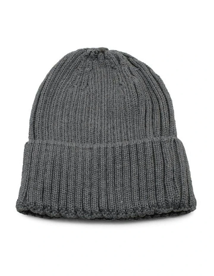 Mia Wool Blend Beanie in Grey image 4