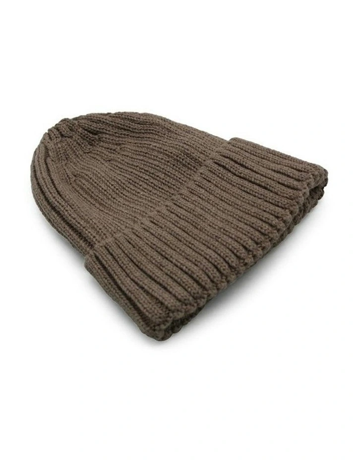 Mia Wool Blend Beanie in Latte image 1