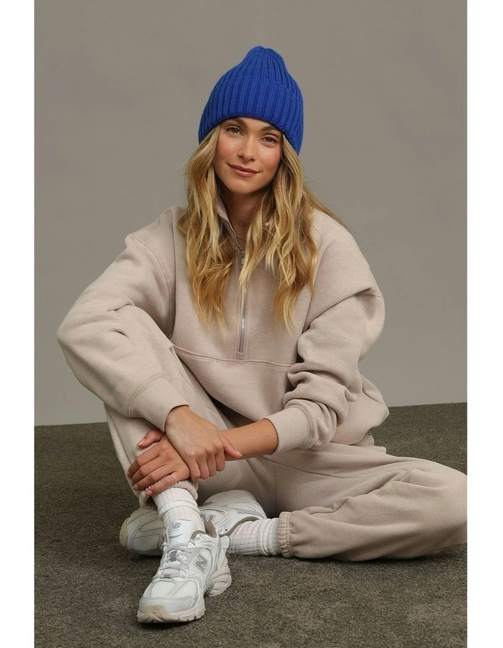 Mia Wool Blend Beanie in Royal Blue image 3