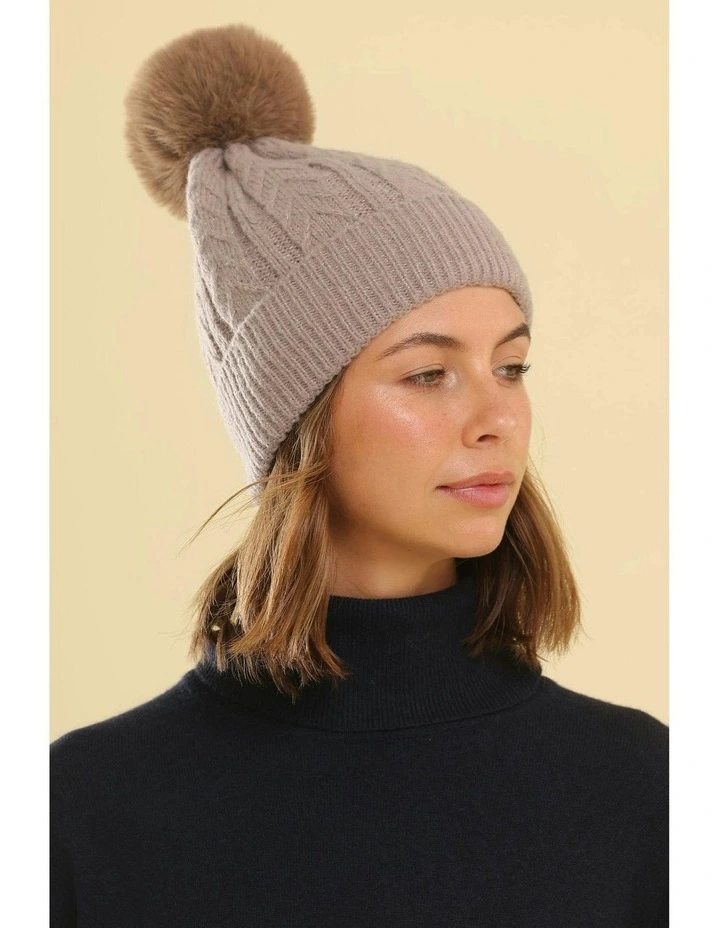 Ruthie Beanie in Taupe image 2