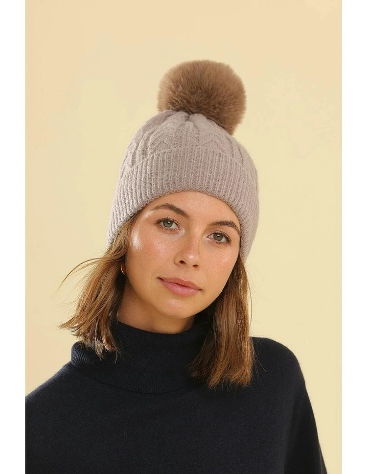 Ruthie Beanie in Taupe image 3