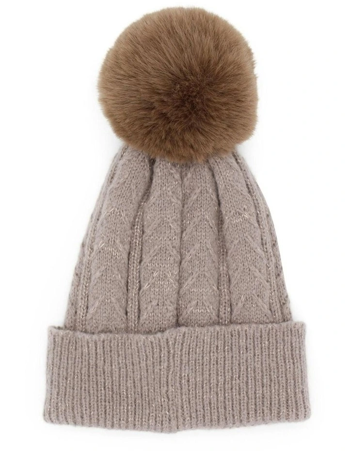 Ruthie Beanie in Taupe image 4