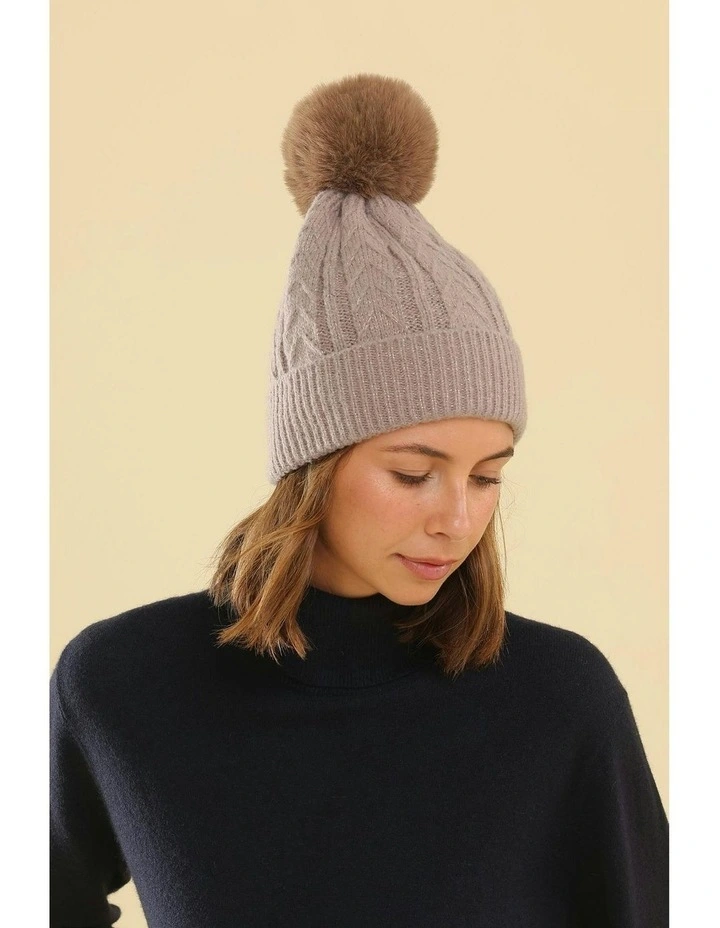 Ruthie Beanie in Taupe image 5