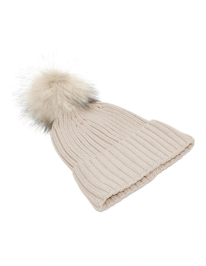 Valentine Wool Blend Beanie in Bisque image 1