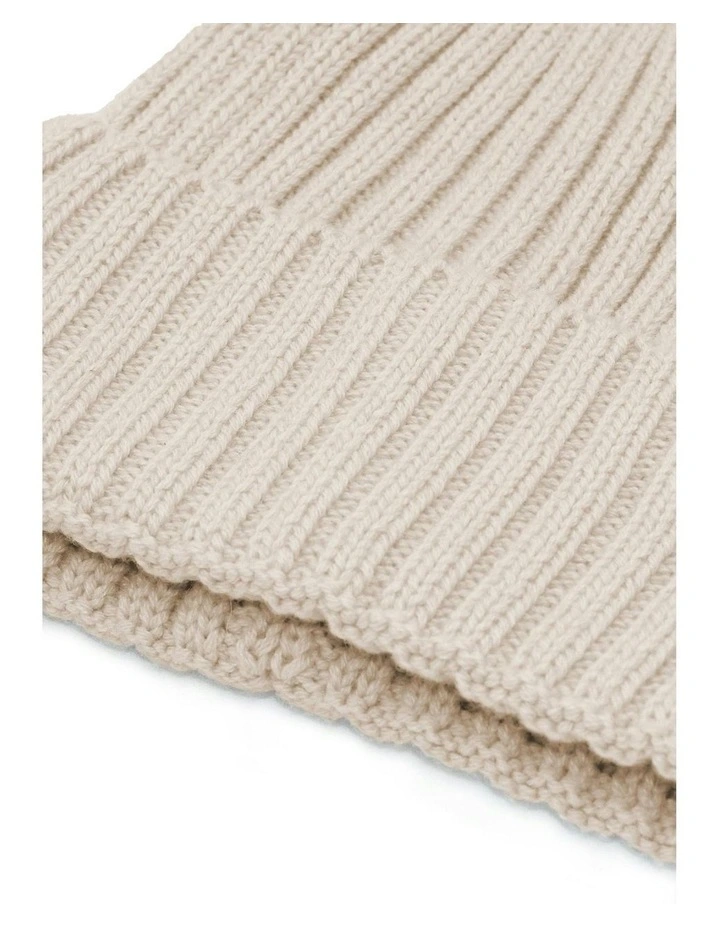 Valentine Wool Blend Beanie in Bisque image 5