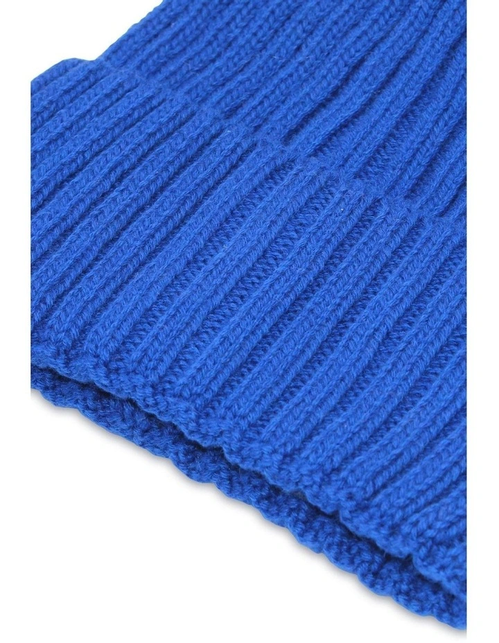 Valentine Wool Blend Beanie in Cobalt image 5
