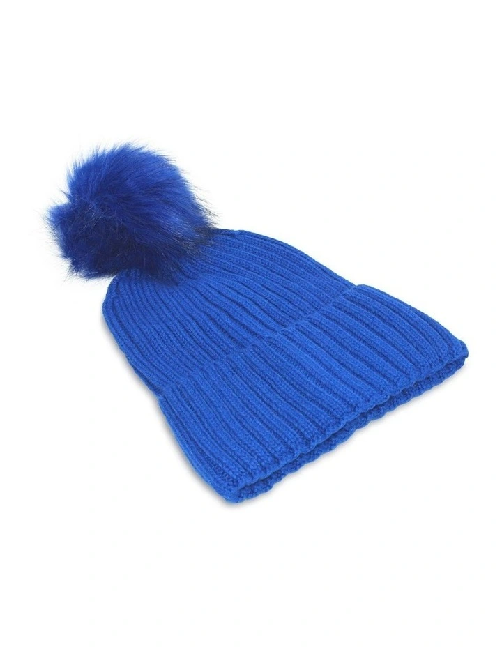 Valentine Wool Blend Beanie in Cobalt image 7
