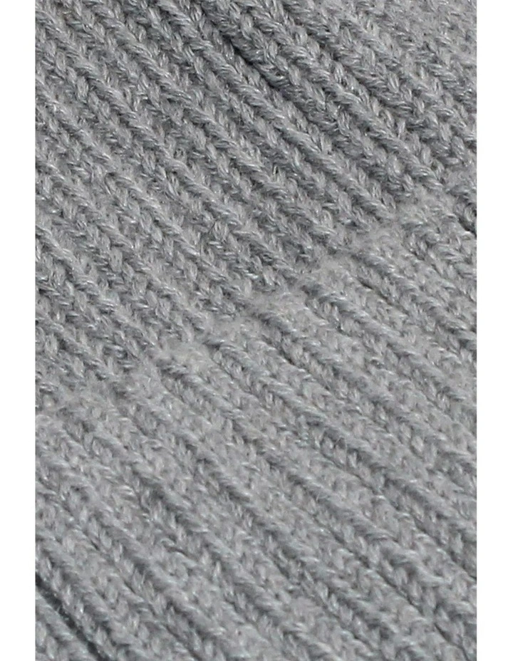 Valentine Wool Blend Beanie in Grey image 5