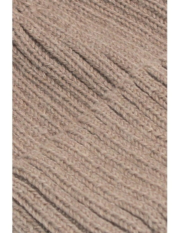 Valentine Wool Blend Beanie in Beige image 4