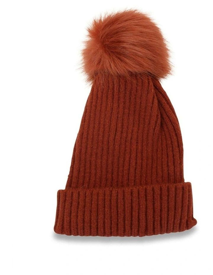 Zara Beanie in Brick image 2
