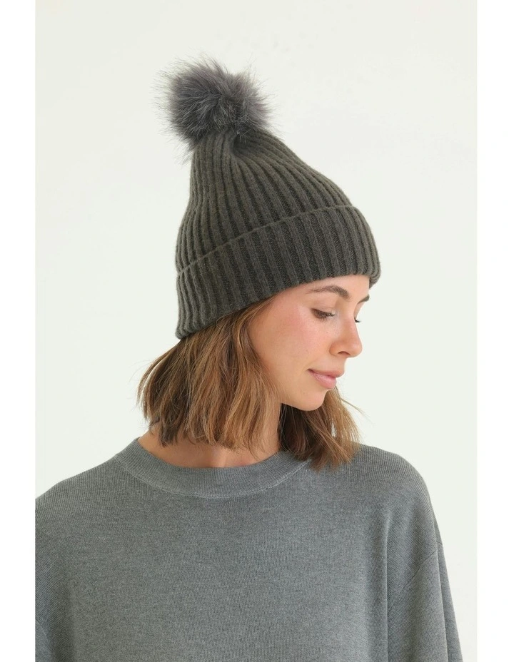 Zara Beanie in Charcoal image 2