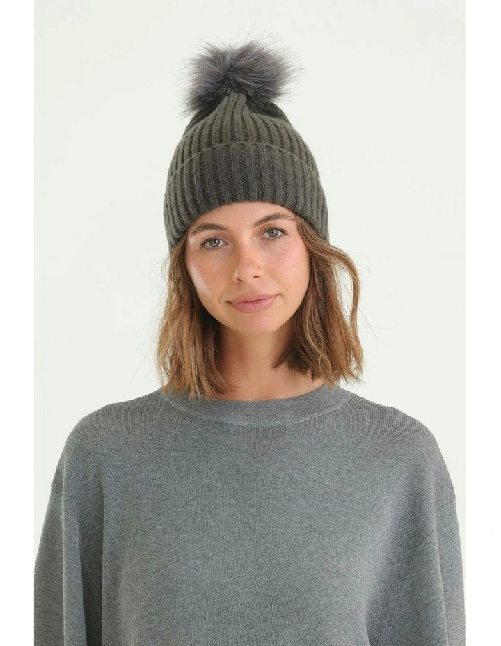 Zara Beanie in Charcoal image 4