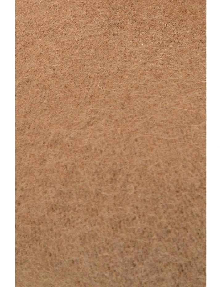 Lisa Wool Blend Beret in Brown image 6