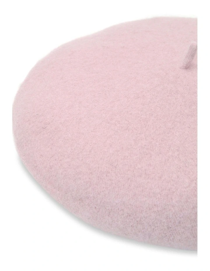 Lisa Wool Blend Beret in Lilac image 3