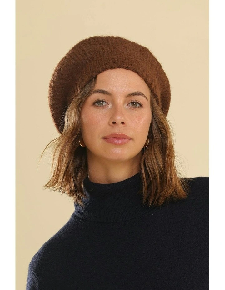 Stevie Beret in Chocolate image 2