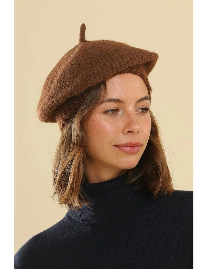 Stevie Beret in Chocolate image 3