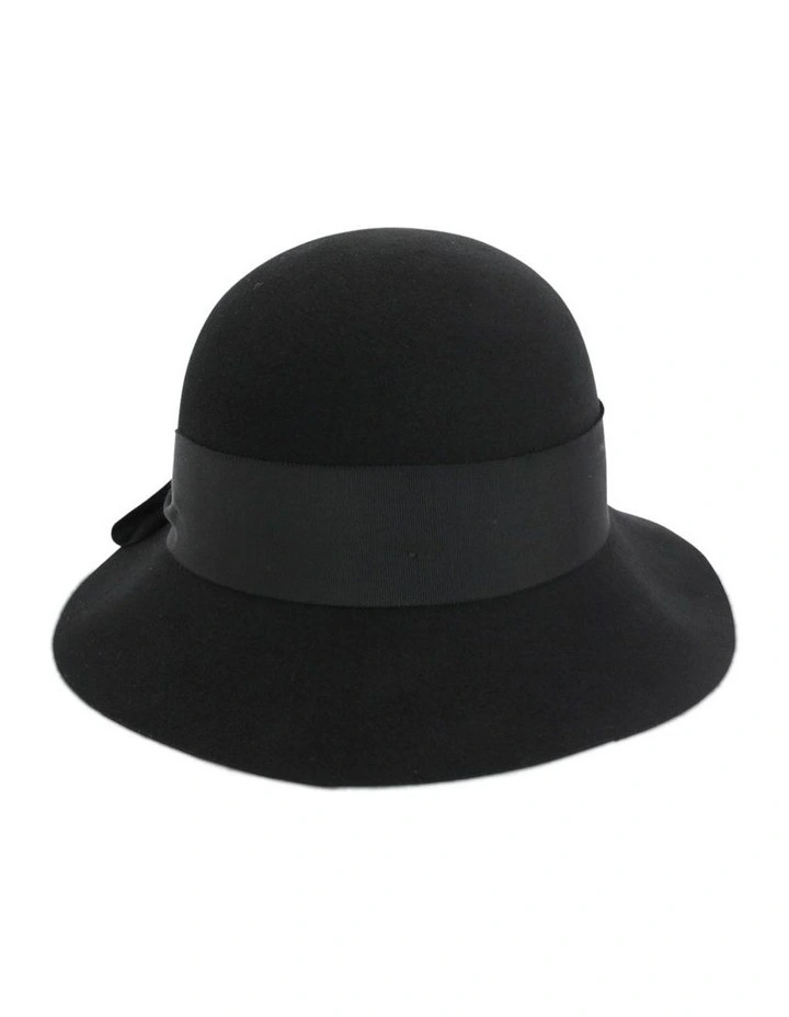 Dasia Small Floppy Hat in Black image 1