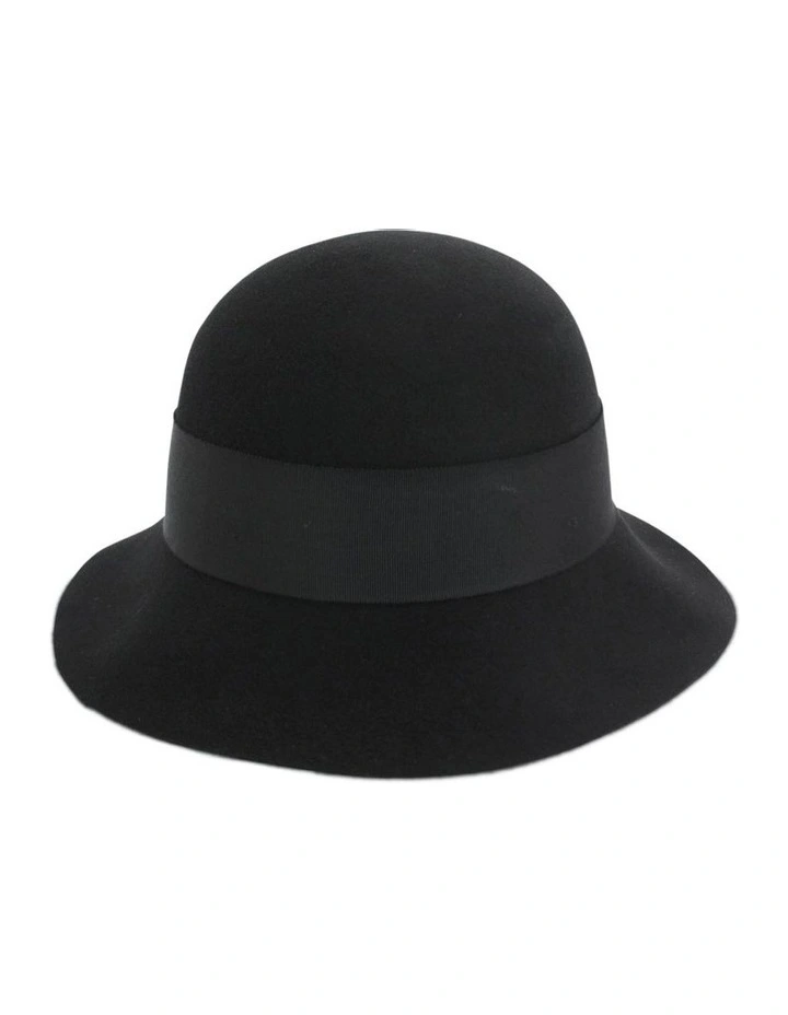 Dasia Small Floppy Hat in Black image 2