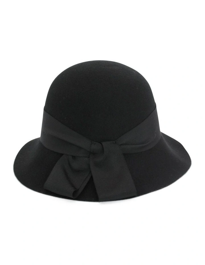 Dasia Small Floppy Hat in Black image 4