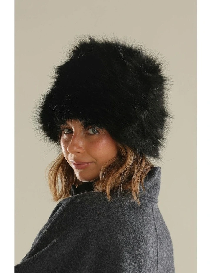 Elaina Cossack Hat in Black image 6