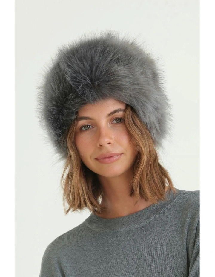 Elaina Cossack Hat in Grey image 4