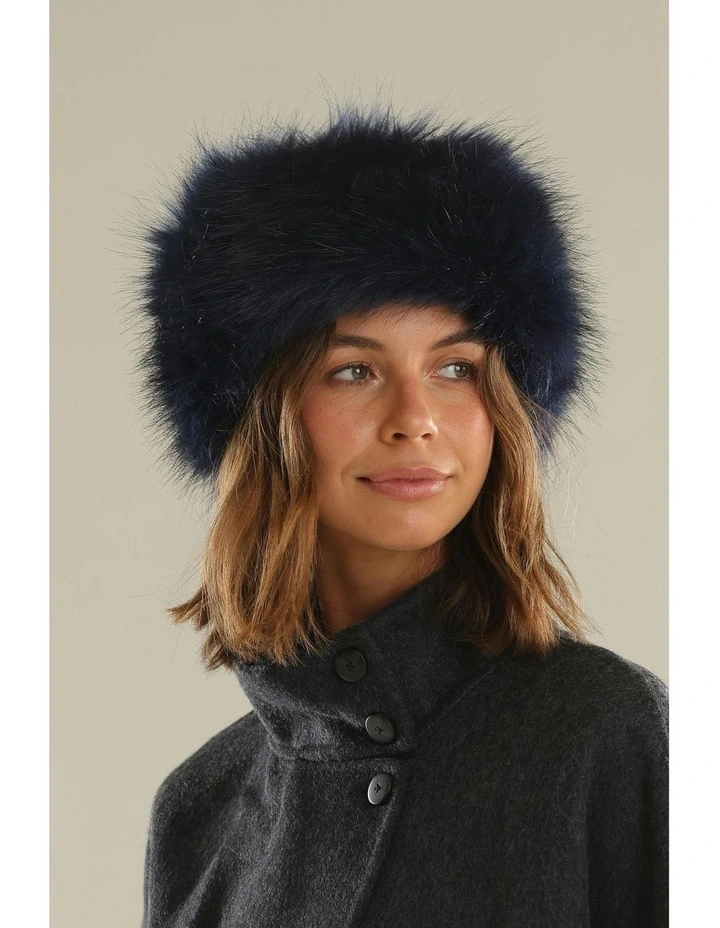 Xenia Headband in Navy image 2