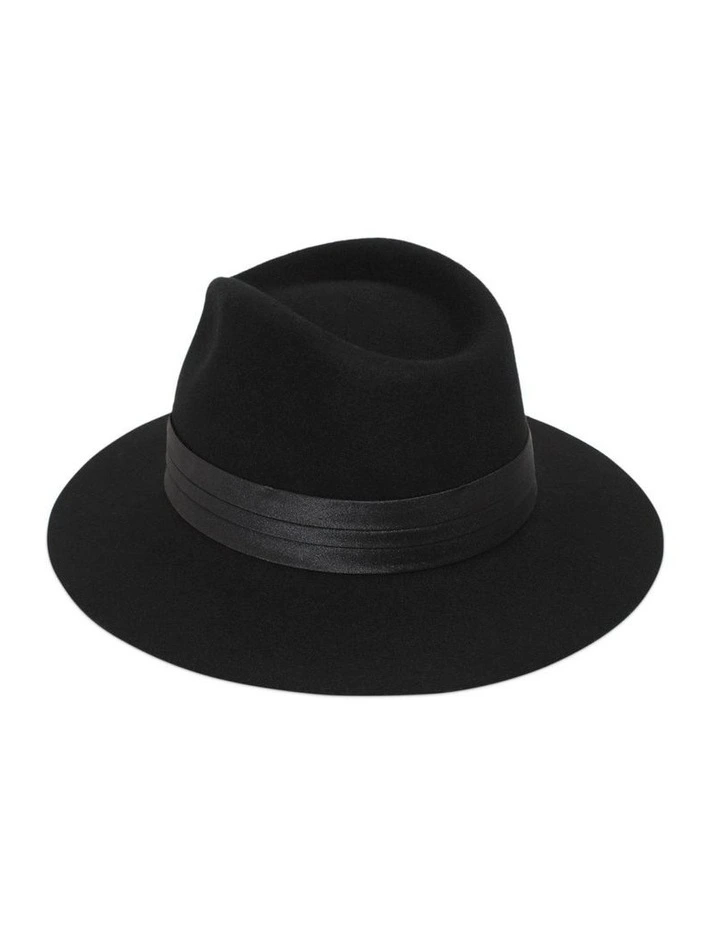 Amber Fedora Hat in Black image 5