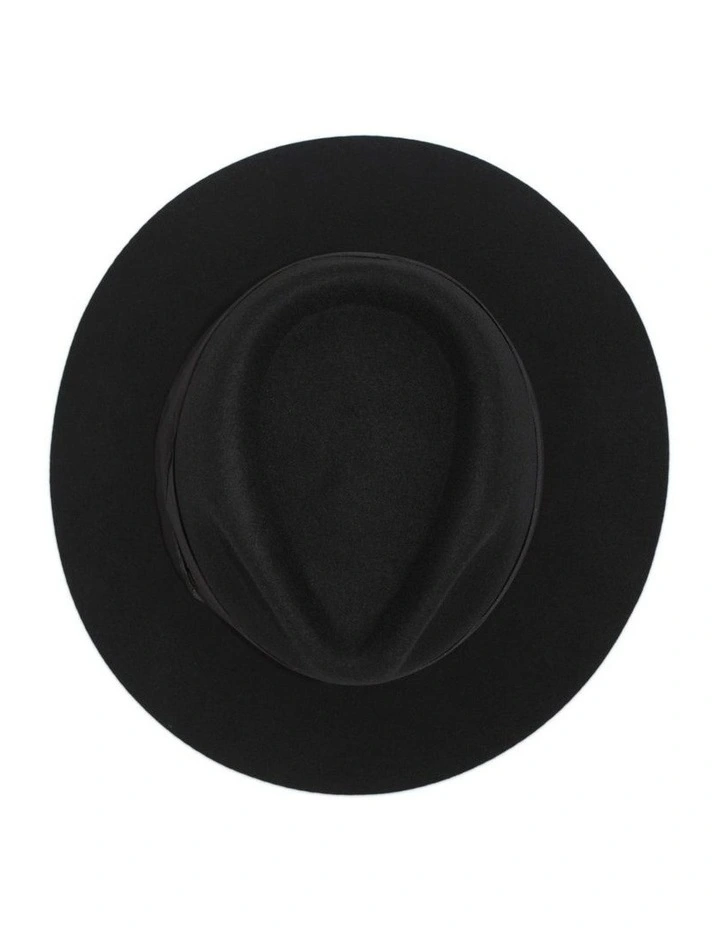 Amber Fedora Hat in Black image 7