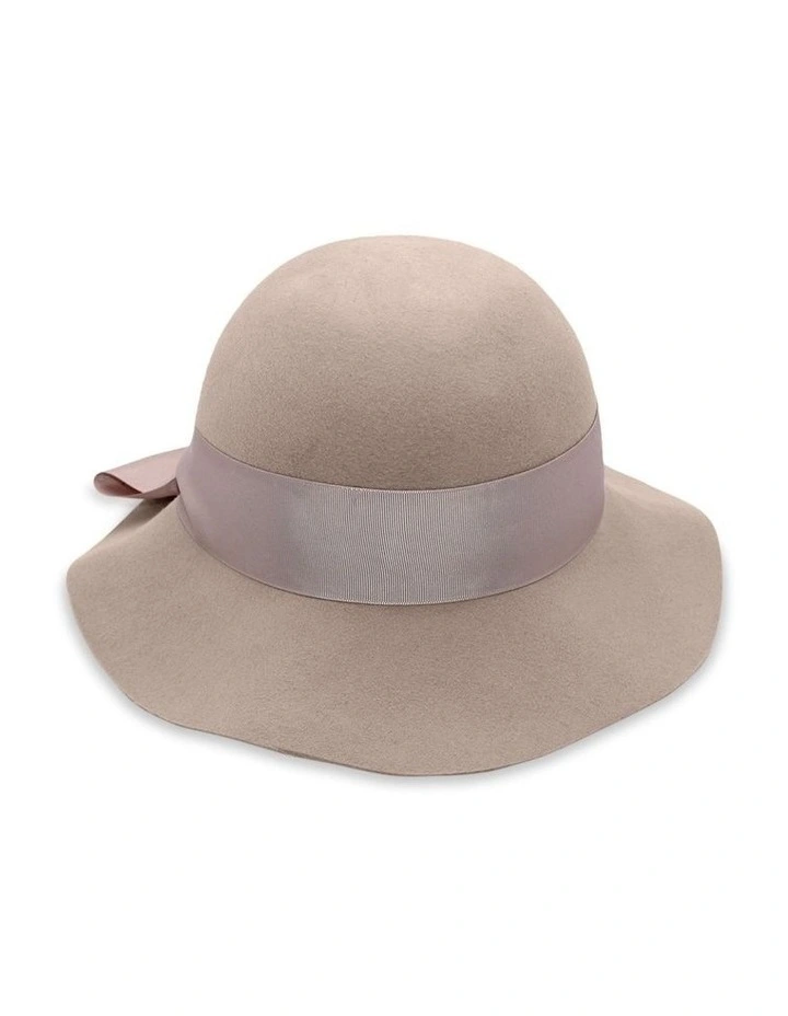 Dasia Small Floppy Hat in Beige image 3