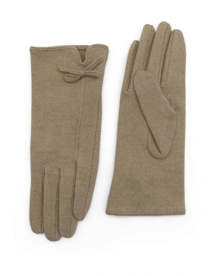 Angelica Woollen Gloves in Sand image 1