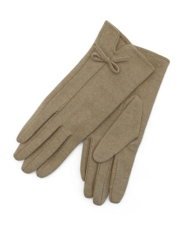 Angelica Woollen Gloves in Sand image 3