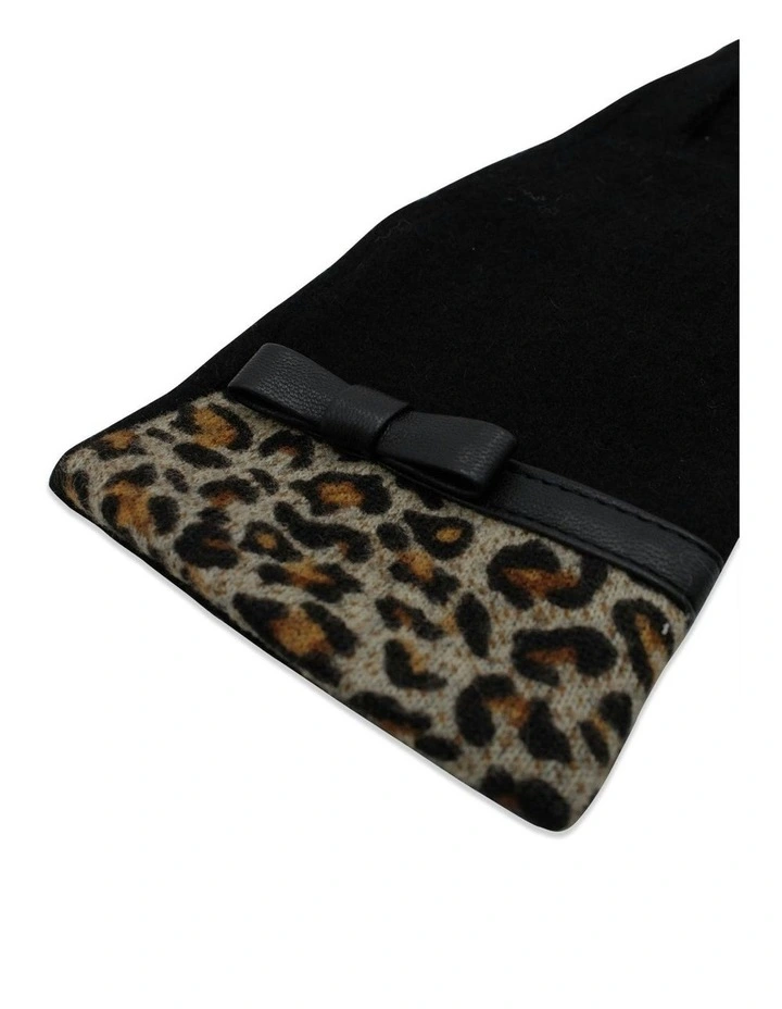 Jacqueline Gloves in Black Leopard image 3