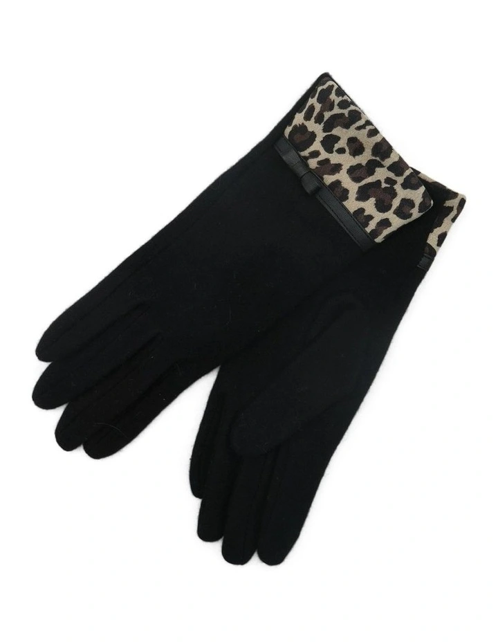 Jacqueline Gloves in Black Leopard image 4