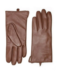 Zoey Leather Gloves in Brown