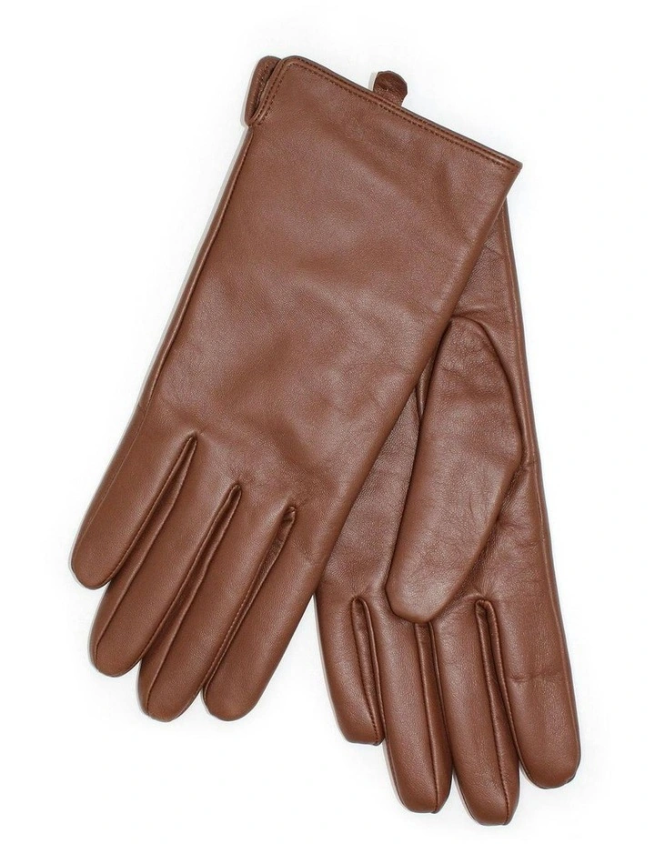 Zoey Leather Gloves in Brown image 3