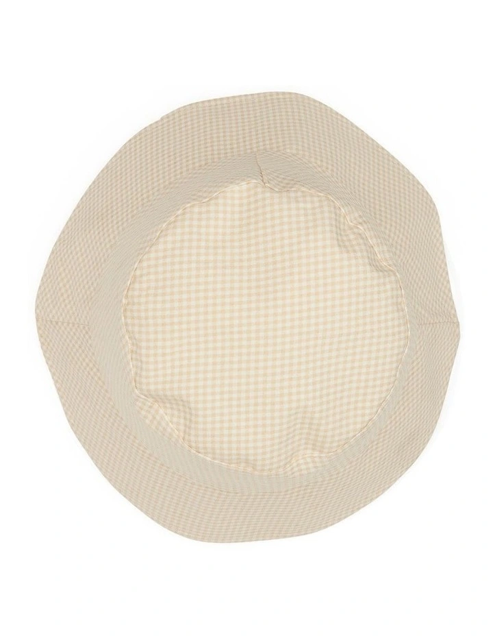 Hannah Bucket Hat in Beige Check image 4