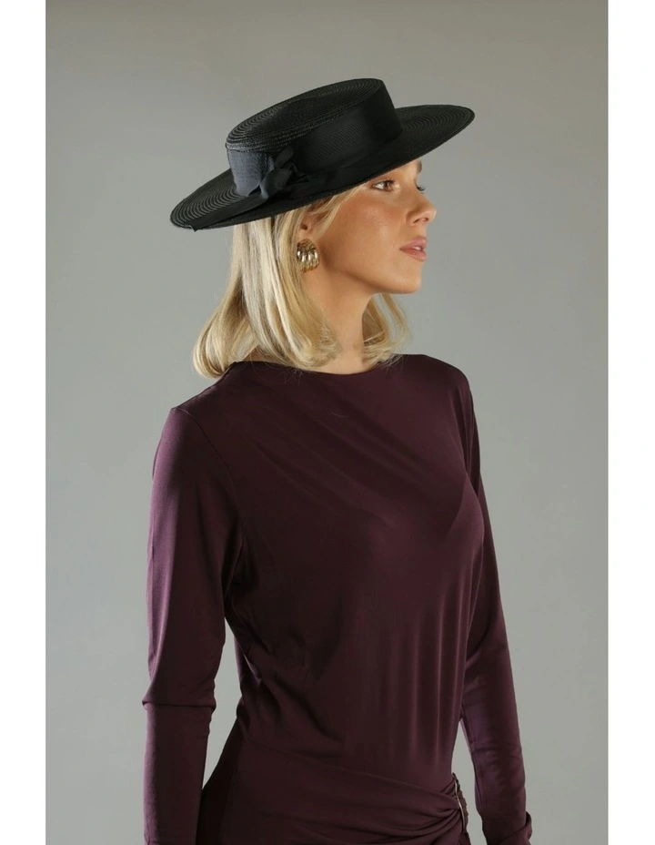 Clarke Boater Hat in Black image 4