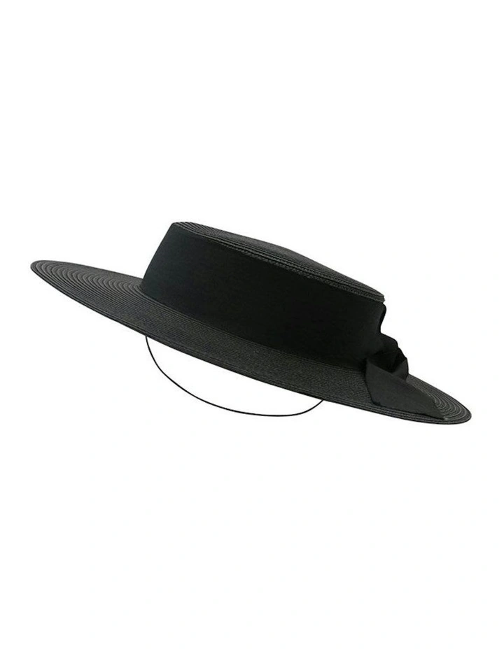 Clarke Boater Hat in Black image 5