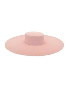Savannah Boater Hat in Ballet Pink