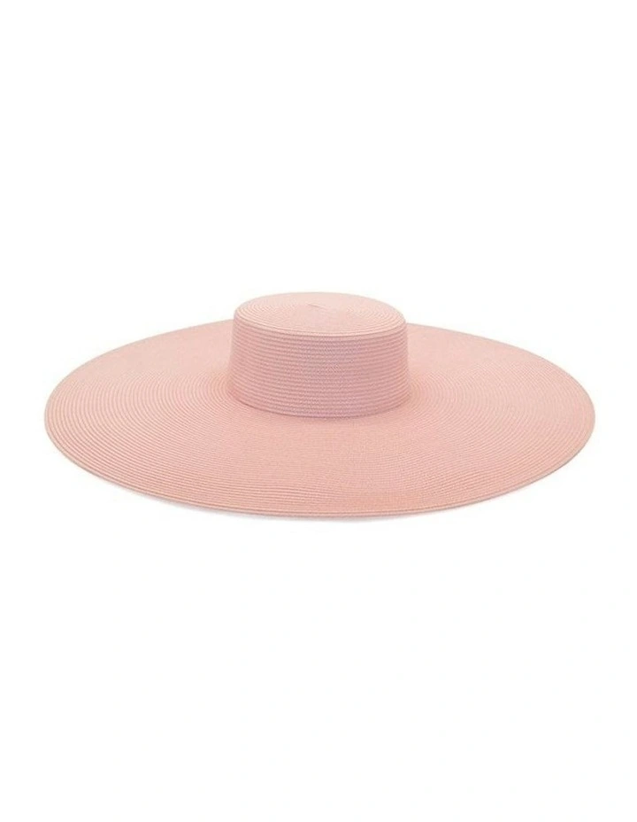 Savannah Boater Hat in Ballet Pink image 2