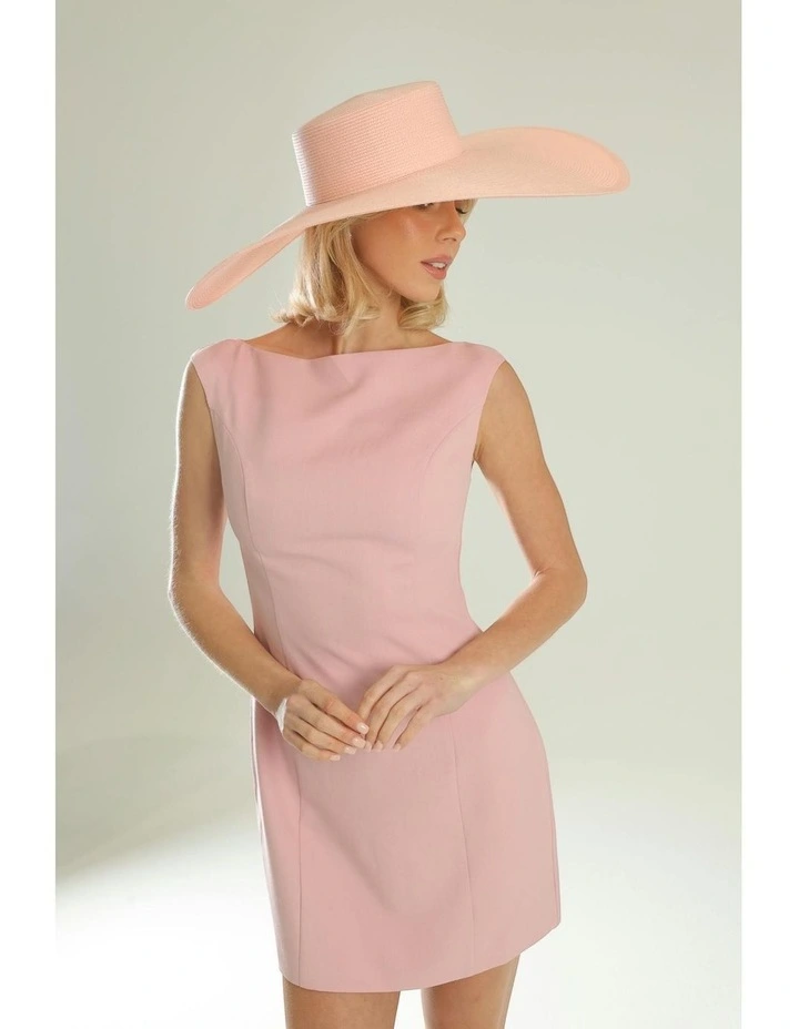 Savannah Boater Hat in Ballet Pink image 2