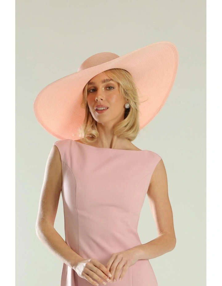 Savannah Boater Hat in Ballet Pink image 5