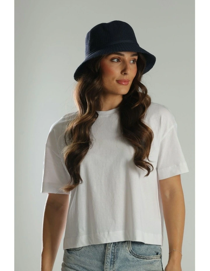 Lavinia Bucket Hat in Navy image 1