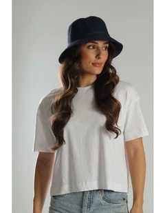 Lavinia Bucket Hat in Navy