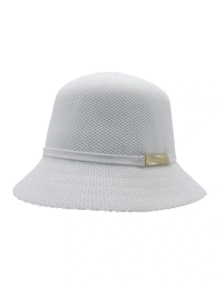 Lavinia Bucket Hat in White image 2