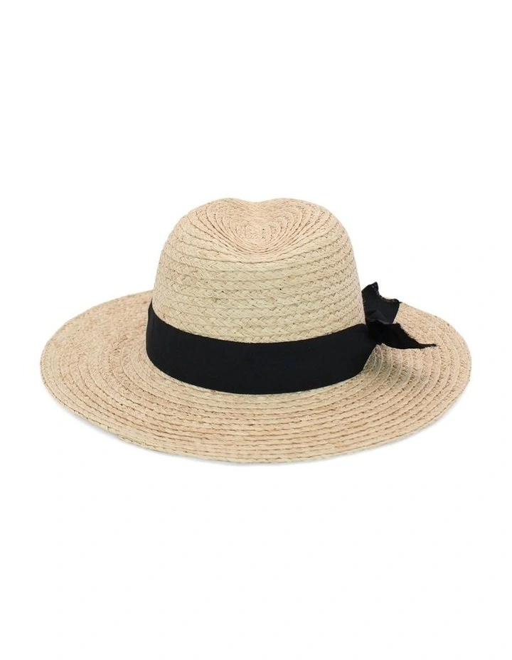 Aurelia Fedora Hat in Natural/Black image 5