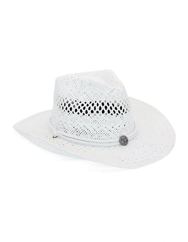 Caroline Cowboy Hat in White image 1